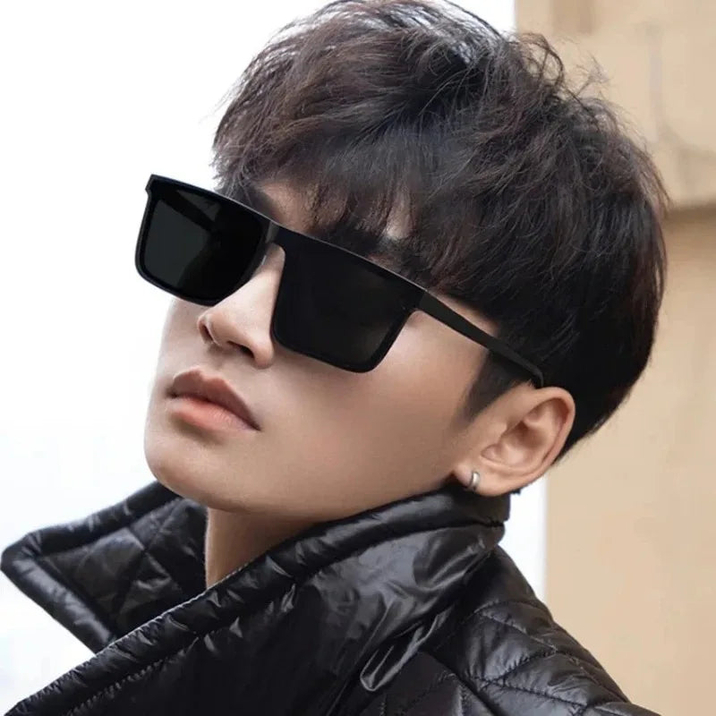 2025 New Sunglasses Men's Driving Anti-UV Sunglasses Concave Shape